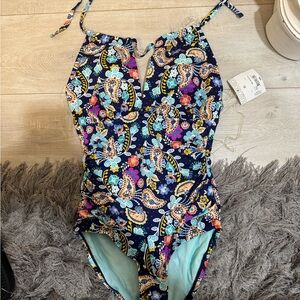 Liz Claiborne Women One Piece Floral Swimwear